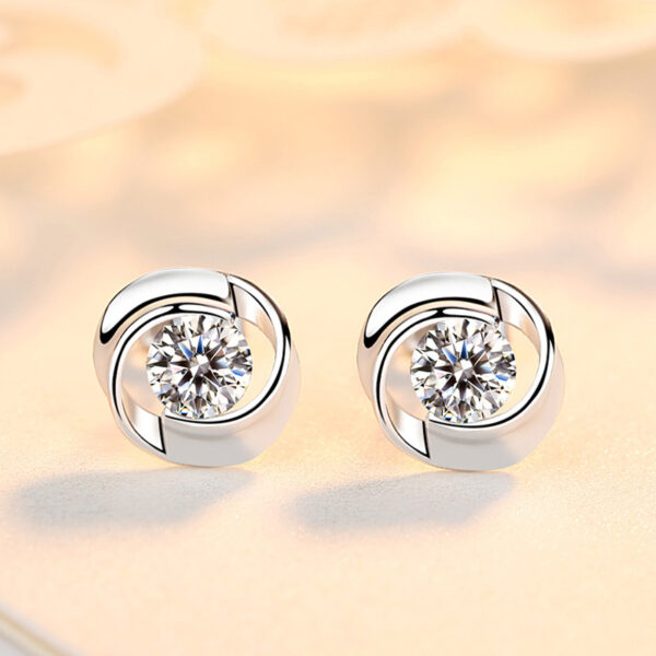 Silver Rose Petals Earrings