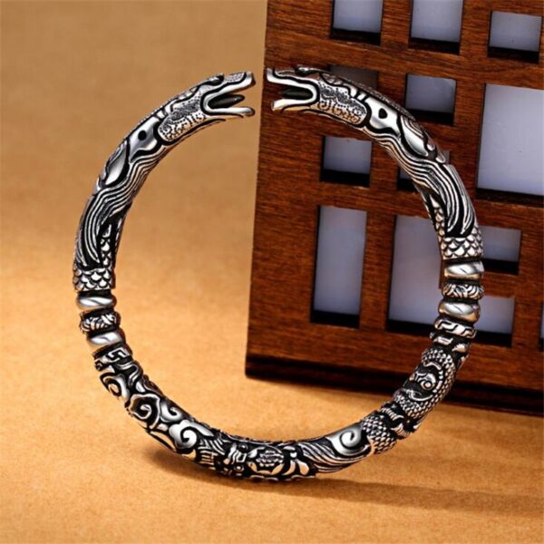 Vintage Silver Bracelet For Men - Image 2