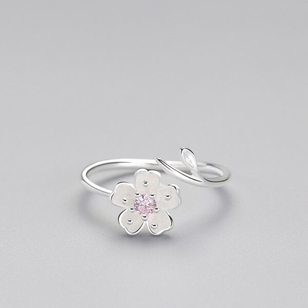 Silver Zircon Elegant Ring - Image 2