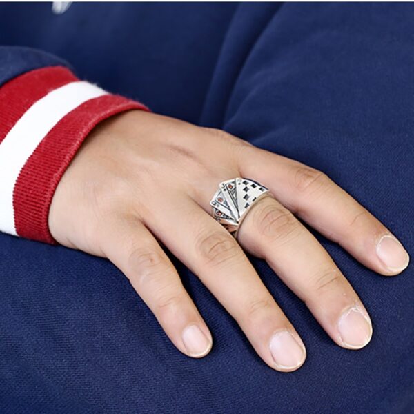 Zirconia Silver Ring For Men - Image 3