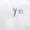 Silver Cute Fishtail Ring