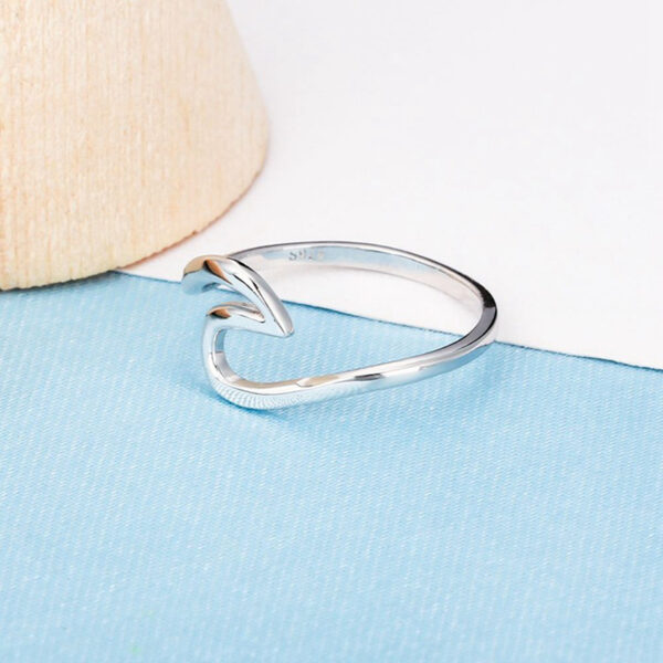 Silver Wave Ring - Image 2