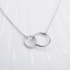 Silver Necklace Double Ring