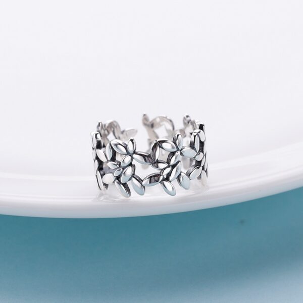 Bohemian Silver Leaf Ring - Image 3