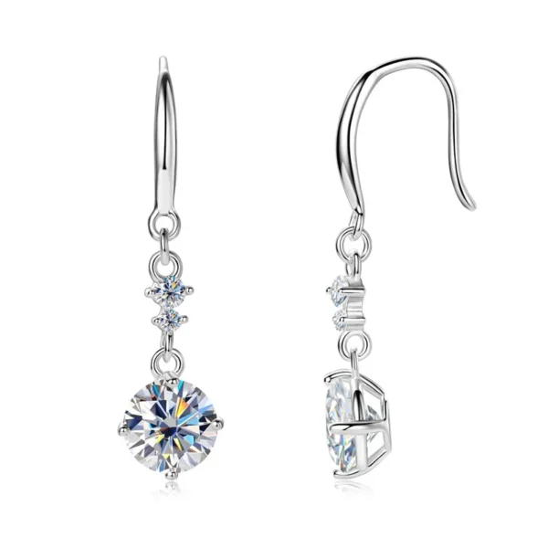 Moissanite Silver Earrings - Image 3