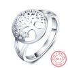 Unisex Tree of Life Silver Ring - Image 3