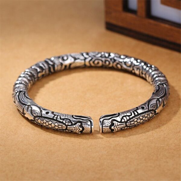 Vintage Silver Bracelet For Men - Image 3