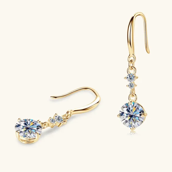 Moissanite Silver Earrings - Image 2