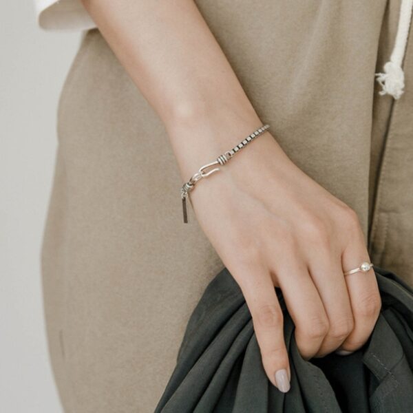 Silver Bracelet Punk Style - Image 3