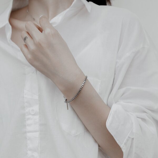 Silver Bracelet Punk Style - Image 2