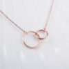 Silver Necklace Double Ring - Image 3